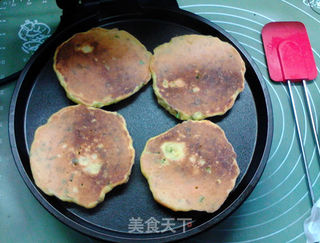 酵母版葱香红薯鸡蛋软饼的做法步骤:15