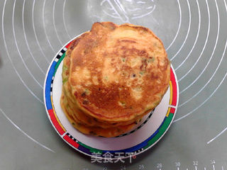 酵母版葱香红薯鸡蛋软饼的做法步骤:16