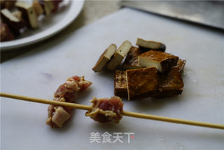 烤豆干羊肉串的做法步骤:2