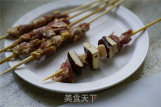 烤豆干羊肉串的做法步骤:3