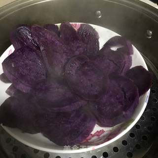 奶香紫薯饼的做法步骤：7