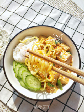 麻婆豆腐拌面的做法步骤:10
