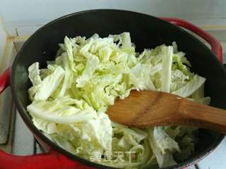五花肉炖白菜粉条的做法步骤:7