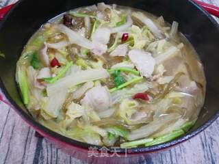 五花肉炖白菜粉条的做法步骤:14