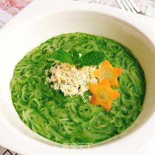 菠菜浓汤面的做法步骤:7