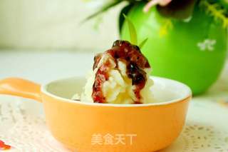 山药蓝莓泥的做法步骤:8