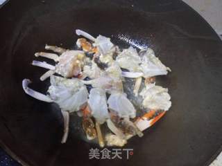 青椒黄瓜炒梭子蟹的做法步骤:4