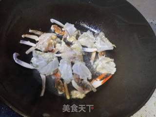 青椒黄瓜炒梭子蟹的做法步骤:5