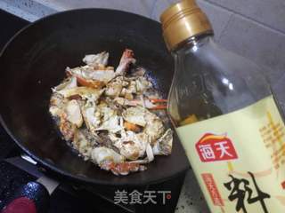 青椒黄瓜炒梭子蟹的做法步骤:6