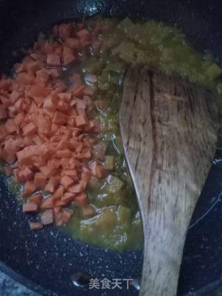 肉末南瓜酱软饭的做法步骤:7
