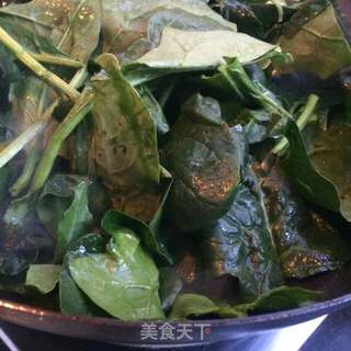 菠菜炒蛋的做法步骤:5