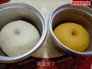 南瓜双色馒头的做法步骤:2