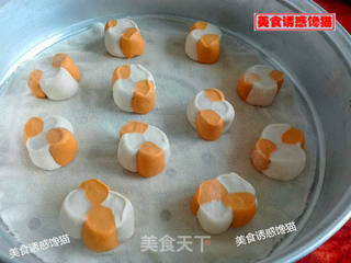 南瓜双色馒头的做法步骤:8