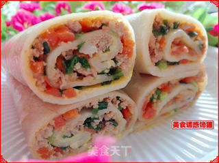 蛋奶肉卷饼的做法步骤:10