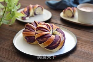 紫薯面包圈的做法步骤:14