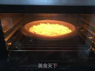鸡肉黑椒披萨的做法步骤:11