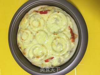 鸡肉黑椒披萨的做法步骤:12