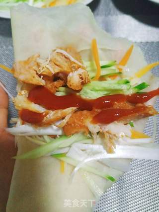 土豆丝黄瓜卷薄饼的做法步骤:12