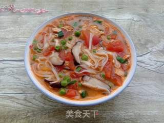 西红柿香菇鸡蛋面的做法步骤:14