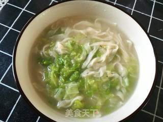 白菜手擀面的做法步骤:11