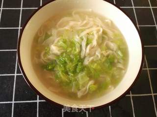 白菜手擀面的做法步骤:12