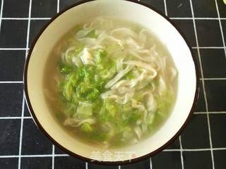 白菜手擀面的做法步骤:13