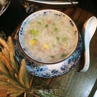 牛肉玉米豌豆粥的做法步骤:9