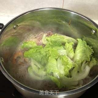 鲜虾猪展肉汤面(快手早餐)的做法步骤:7