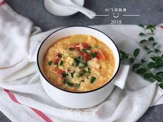 西红柿土豆疙瘩汤的做法步骤:10