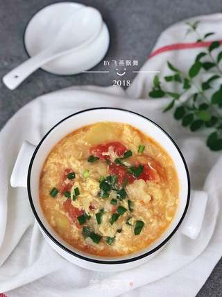 西红柿土豆疙瘩汤的做法步骤:11