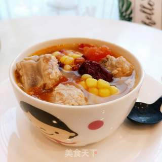 番茄玉米排骨汤的做法步骤:6
