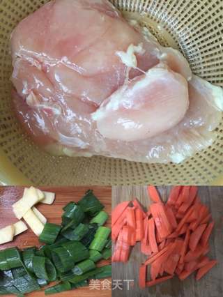 胡萝卜鸡肉酥的做法步骤：1