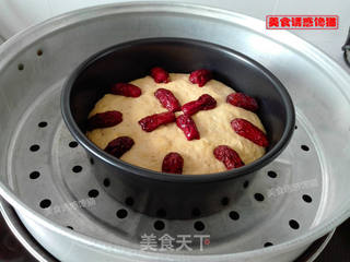 南瓜玉米发糕的做法步骤:5
