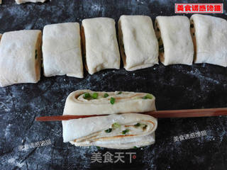 香葱椒盐玉米花卷的做法步骤:6