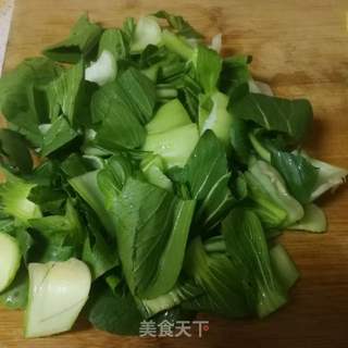 香肠油菜饭的做法步骤：3