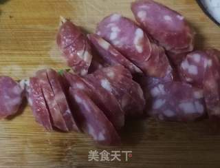 香肠油菜饭的做法步骤：4