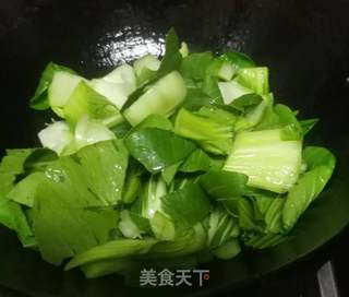 香肠油菜饭的做法步骤：5