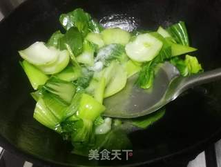 香肠油菜饭的做法步骤：6