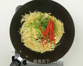 青椒土豆丝的做法步骤:6