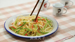 青椒土豆丝的做法步骤:8