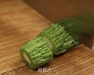苦瓜酿肉的做法步骤:7