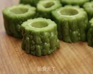 苦瓜酿肉的做法步骤:8