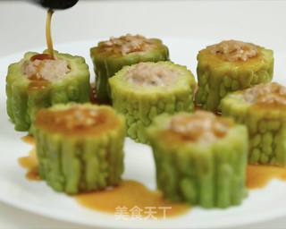 苦瓜酿肉的做法步骤:14