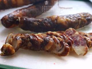 咸菜蒸香肠的做法步骤:3