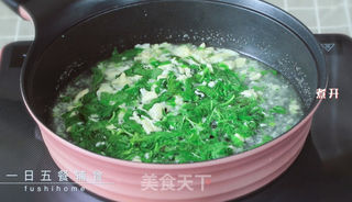 奶香苋菜鸡丝羹——宝宝辅食的做法步骤:7