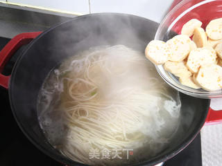 青菜鱼籽肠面的做法步骤:5