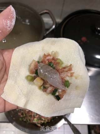 #鲜肉大虾云吞的做法图解5