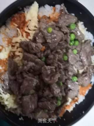 红椒牛肉芝士饭的做法步骤:3