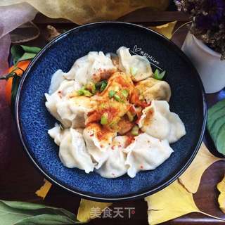 油泼萝卜羊肉饺子的做法步骤:11
