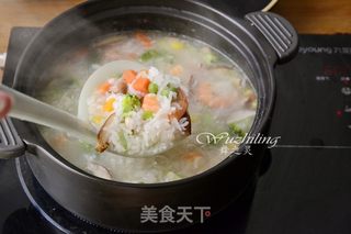 田园海鲜泡饭的做法步骤:7
